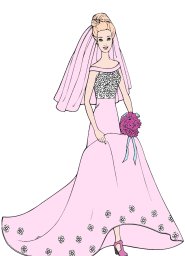 Барби в свадебном платье 1