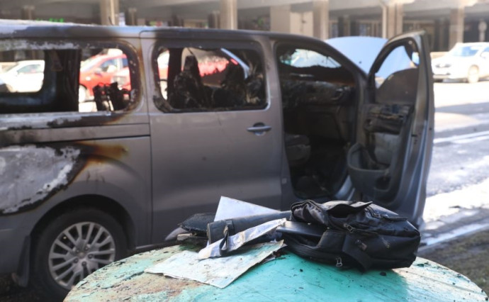 В Минске на Немиге горел автомобиль 9