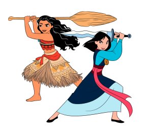 Боевые Мулан и Моана 1
