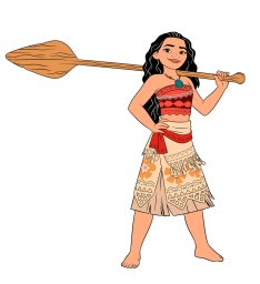 Моана держит весло 1