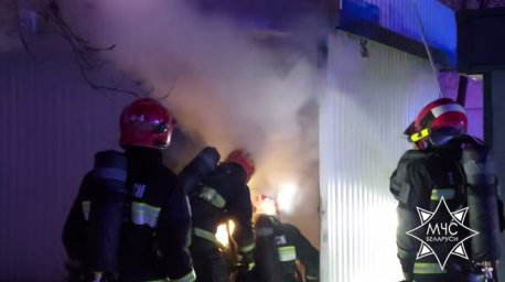 В Гомеле горел неэксплуатируемый торговый павильон