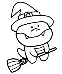 Крокодил верхом на метле