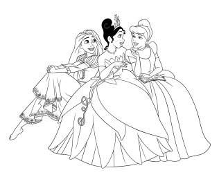 Тиана разговаривает с принцессами 0