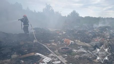 Пожар на полигоне твердых бытовых отходов в Несвижском районе ликвидирован