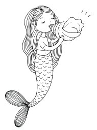 Русалка с ракушкой 0