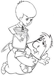 Малыш играет с Карлсоном