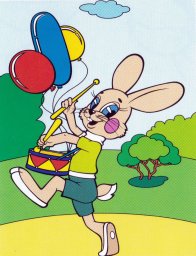Заяц с шариками 1