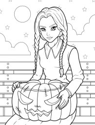 Уэнсдей готовится к хэллоуину