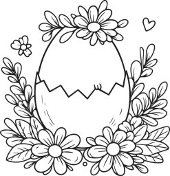 Яйцо с цветами 0