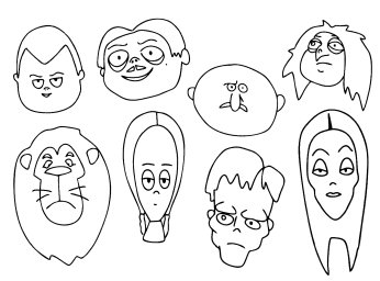 Лица семейки Аддамс 0