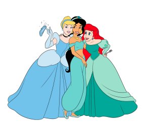 Счастливые Жасмин, Золушка и Ариэль 1