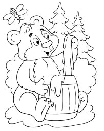 Медведь есть мед из бочки