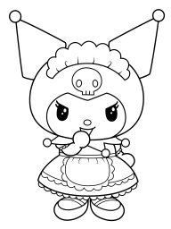 Куроми в костюме горничной