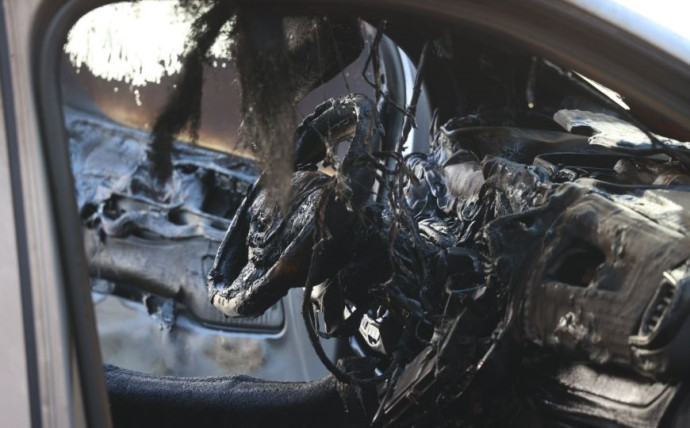 В Минске на Немиге горел автомобиль 3