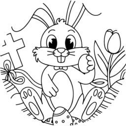 Зайчик держит яйцо